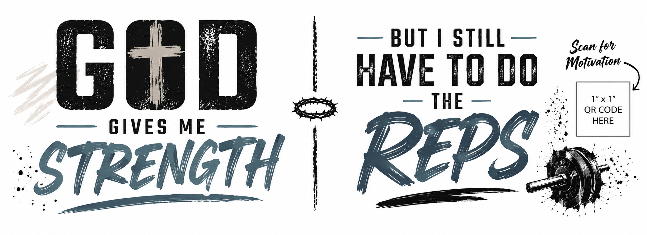 God Gives Me Strength label wrap